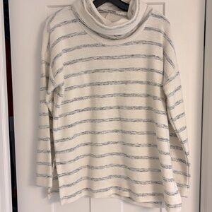 Loft oversized striped comfy sweatshirt